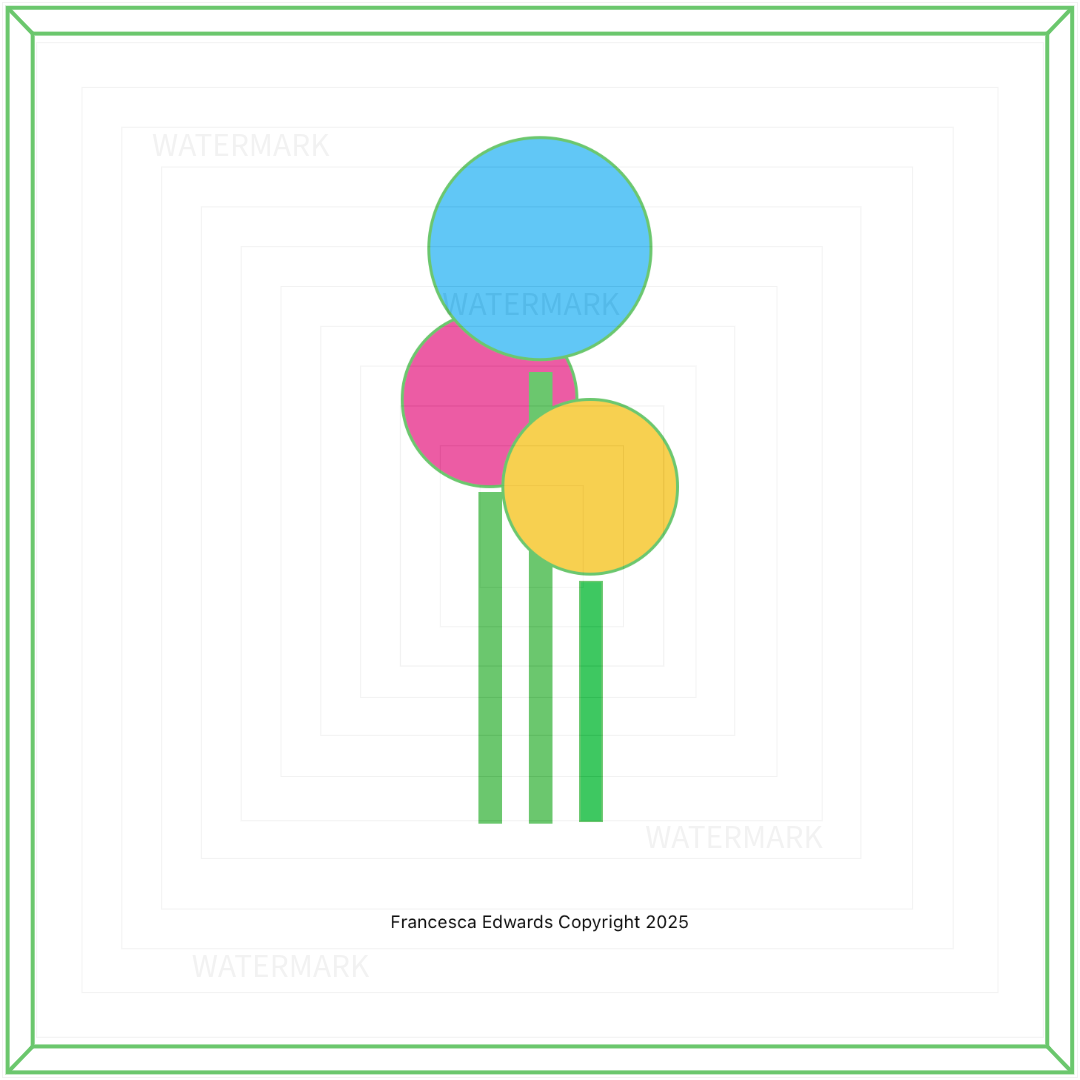 Print: B3 ‘Flower Trees’